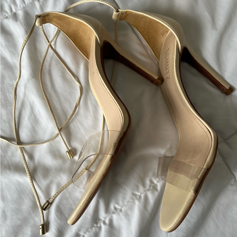 SCHUTZ Women's Beige Strappy Heels - Picture 4 of 5